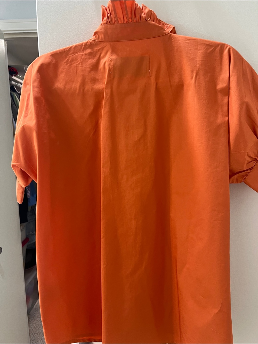 Orange Ruffle Collar Blouse - Picture 4 of 4